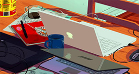 人物场景插画 动画制作